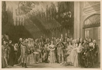 Baptême du Prince de Galles, le futur roi Édouard VII, Chapelle Saint-Georges, Château de Windsor, 24 janvier 1842 - George (after) Hayter
