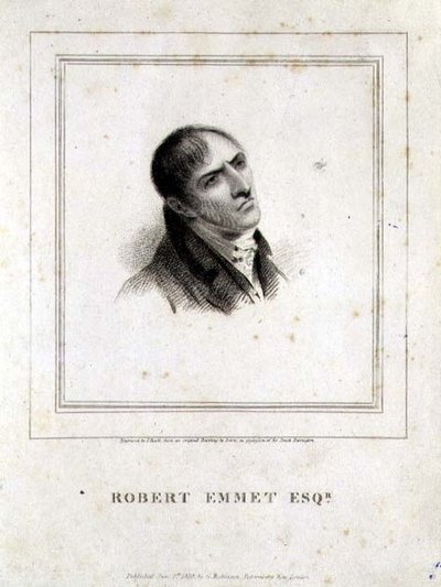 Portrait de Robert Emmet Esq. (1778-1803) gravé par J. Heath, publié par G. Robinson, Londres - George (after) Petrie