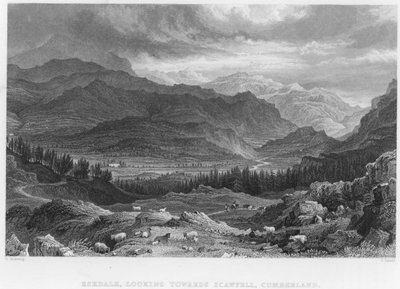 Eskdale, en direction de Scawfell, Cumberland (gravure) - George (after) Pickering