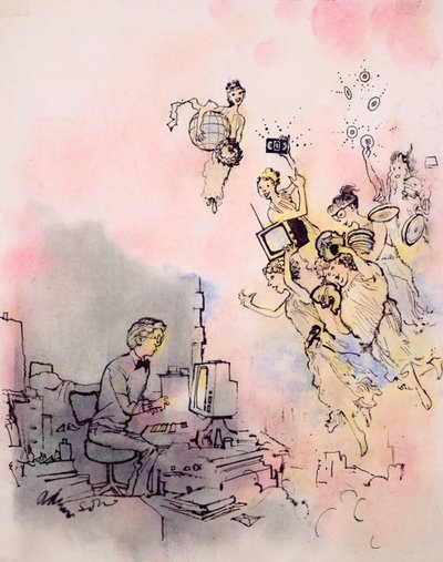 Jeune écrivain moderne s