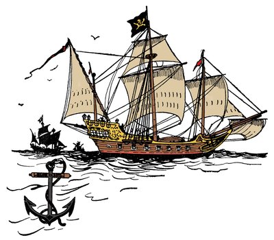 Un navire pirate au large de l