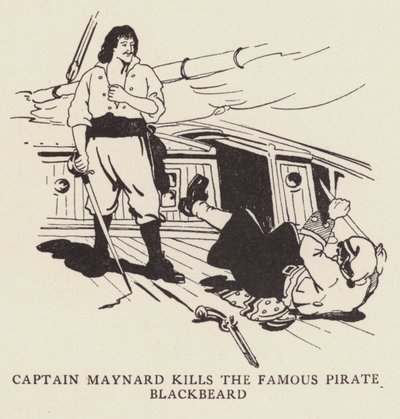 Le capitaine Maynard tue le célèbre pirate Barbe Noire - George Alfred Williams