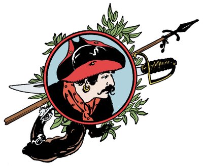 Médaillon avec portrait de pirate Illustration de "The Boy