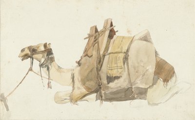 Chameau chargé assis - George Antoine Prosper Marilhat