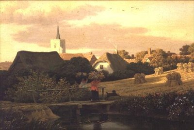 Paysage avec des meules de foin - George Arnald