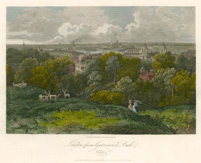Londres depuis Greenwich Park, Kent - George Arnald