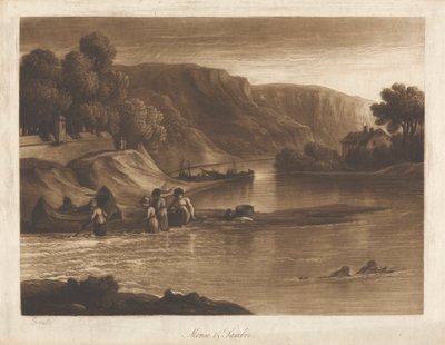 Meuse et Sambre, depuis la porte de la Sambre - George Arnald