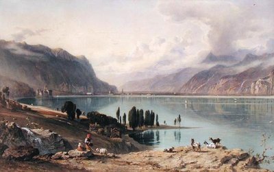 Vue du lac Léman - George Arthur Fripp
