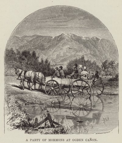 Un groupe de mormons à Ogden Canon - George Augustus Sala
