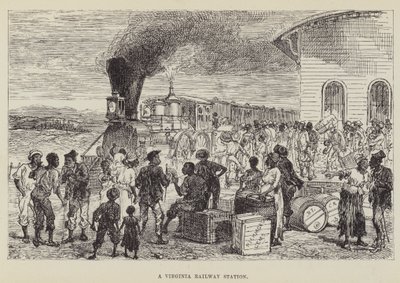 Une gare ferroviaire en Virginie - George Augustus Sala