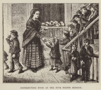 Distribution de nourriture à la mission Five Points - George Augustus Sala