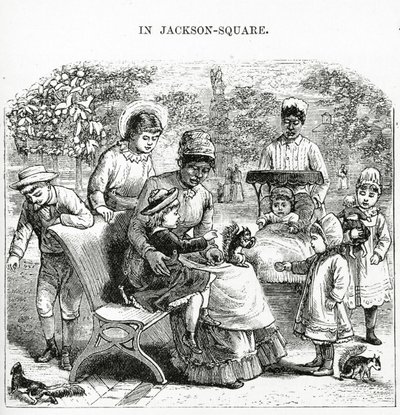 À Jackson Square, La Nouvelle-Orléans, illustration de 