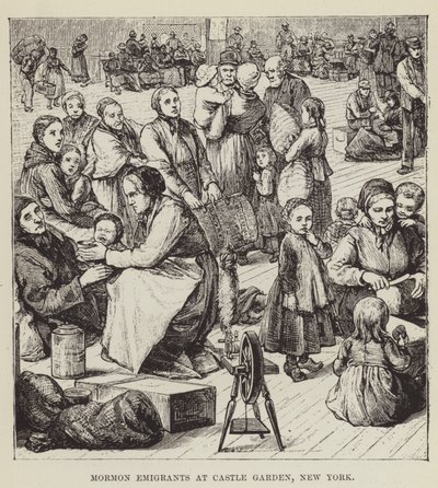 Émigrants mormons à Castle Garden, New York - George Augustus Sala