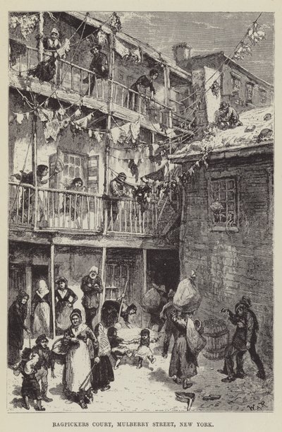 Cour des chiffonniers, rue Mulberry, New York - George Augustus Sala