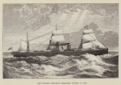Le paquebot Scythia de la compagnie Cunard en mer - George Augustus Sala