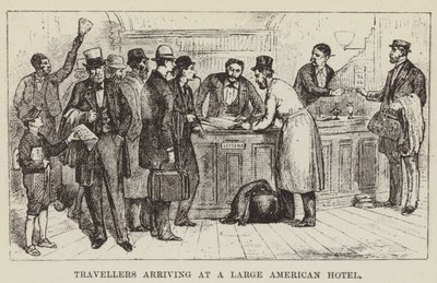 Voyageurs arrivant à un grand hôtel américain - George Augustus Sala