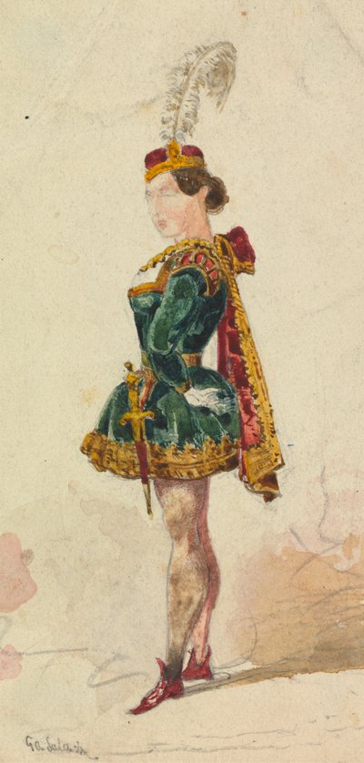 Femme en costume - George Augustus Sala