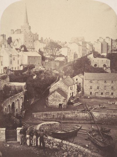 Partie de la ville et du port de Tenby, 1853 - George B. Stokes