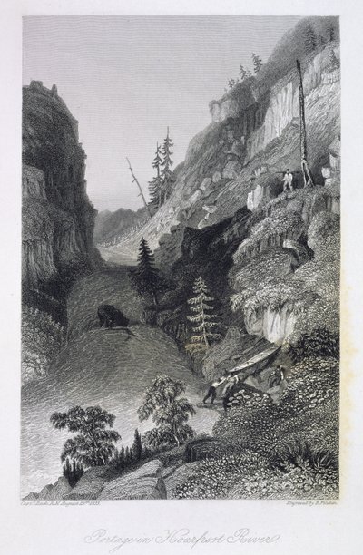 Portage dans la rivière Hoarfrost, 19 août 1833, de 