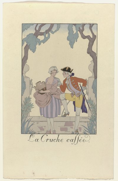 Falbalas et Fanfreluches pour 1925 : La Cruche caffé - George Barbier
