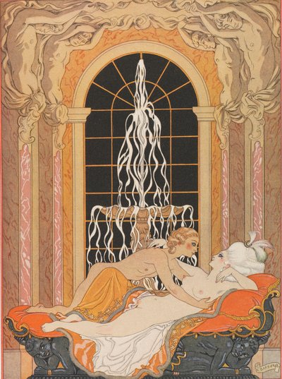 Illustration pour le roman épistolaire Les Liaisons dangereuses, 1934 - George Barbier