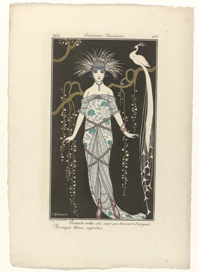 Journal des Dames et des Modes, Costumes Parisiens, 1914, No. 168 : Grande robe du soir - George Barbier