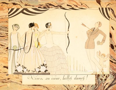 Visez au cœur, belles dames ! De Le Bonheur du Jour ou, Les Grâces à la Mode, 1924 - George Barbier