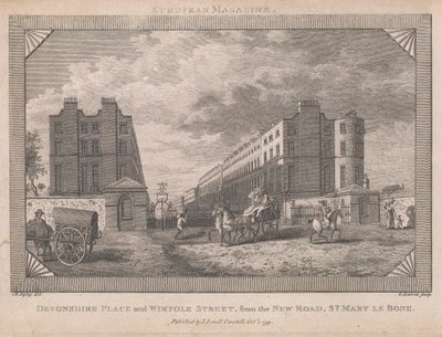 Devonshire Place et Wimpole Street - George Barret Jr.