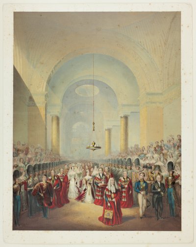 Arrivée de Sa Très Gracieuse Majesté à la Chambre des Lords pour l