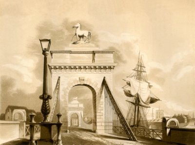 Pont de Norfolk, New Shoreham, 1835 - George Baxter