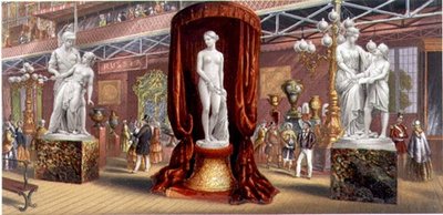 Sculptures - Vue intérieure de la Grande Exposition - George Baxter