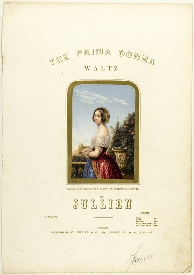 The Bride, cover for The Prima Donna Waltz sheet music - George Baxter