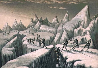 Le Glacier du Tacconnay - George Baxter