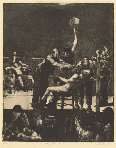 Entre les rounds, grand, première pierre - George Bellows