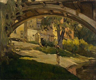 Fille sous un Pont Arqué - George Benjamin Luks