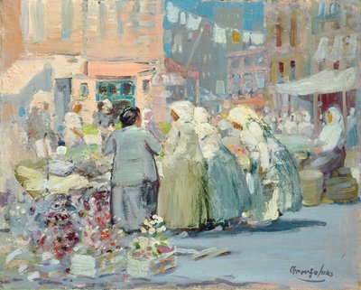 Matin de printemps, rues Houston et Division, New York - George Benjamin Luks