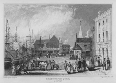 Quai de Barnstaple, Devon (gravure) - George Bryant Campion