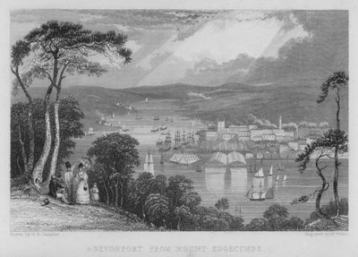 Devonport depuis Mount Edgecumbe - George Bryant Campion