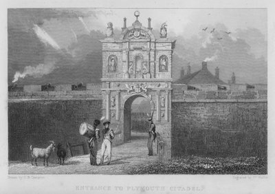 Entrée de la citadelle de Plymouth (gravure) - George Bryant Campion