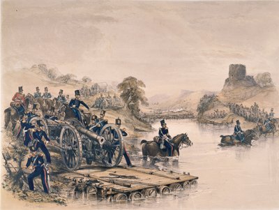 Artillerie royale, traversée de rivière, vers 1854 - George Bryant Campion