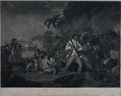 La mort du capitaine James Cook par les Indiens d