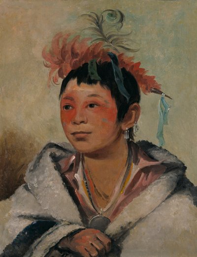 Aú-nah-kwet-to-hau-páy-o, Un garçon assis dans les nuages - George Catlin
