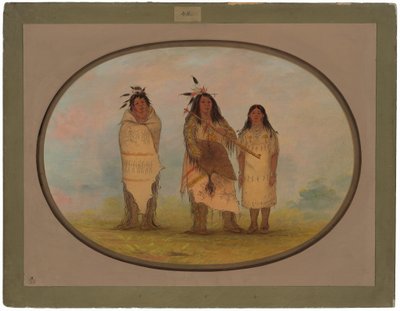 Un chef Cheyenne, sa femme et un homme-médecine - George Catlin