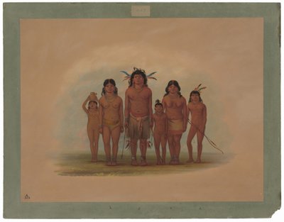 Une famille indienne Connibo - George Catlin