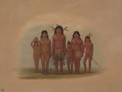Une famille indienne Connibo, 1854-1869 - George Catlin
