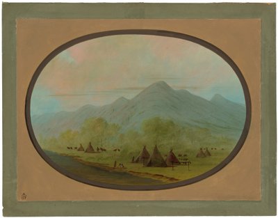 Un petit village Crow - George Catlin