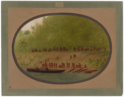 Un petit village Orejona - George Catlin