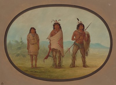 Un chef Yuma, sa fille et un guerrier - George Catlin