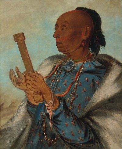 Ah-tón-we-tuck, Dindon, répétant sa prière, 1830 - George Catlin