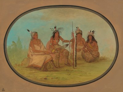 Un vieux chef Ojibbeway et trois guerriers, 1861-1869 - George Catlin